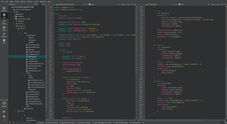 A screenshot of the Qt Quick module.