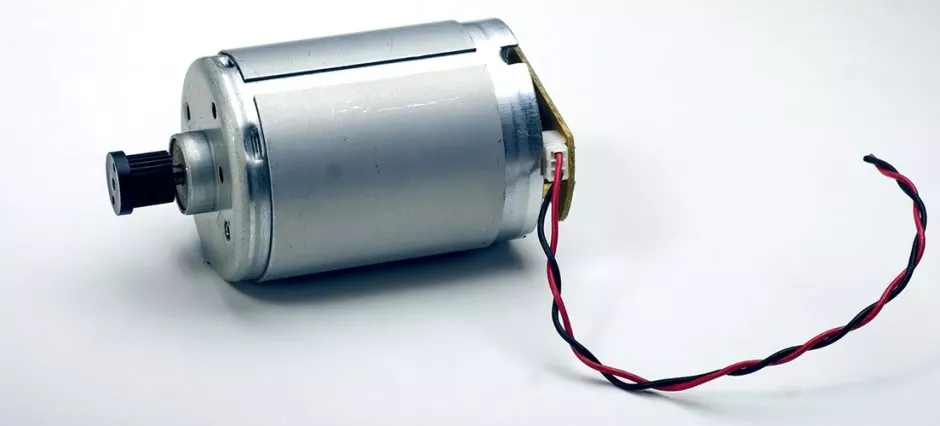 A direct current motor.