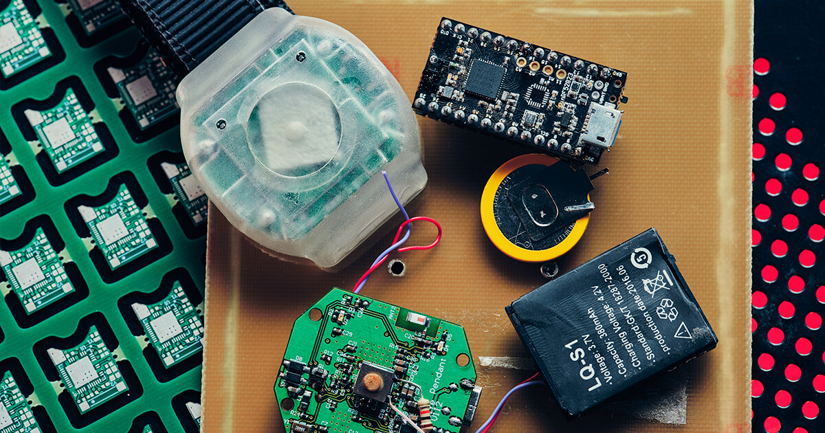 Details of the medical alert bracelet.