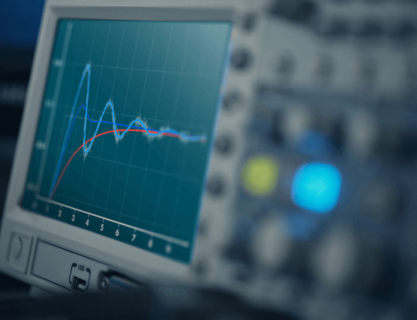 The graph of a transient process under the control of a PID controller.