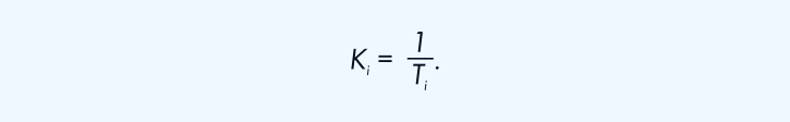The formula of the correlation between two representations of the integral term in the PID controller.