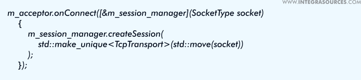 A piece of programming code that manages the work of the Acceptor component in a messaging library.