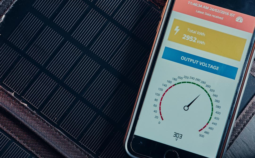 The mobile application that displays solar energy consumption system's data