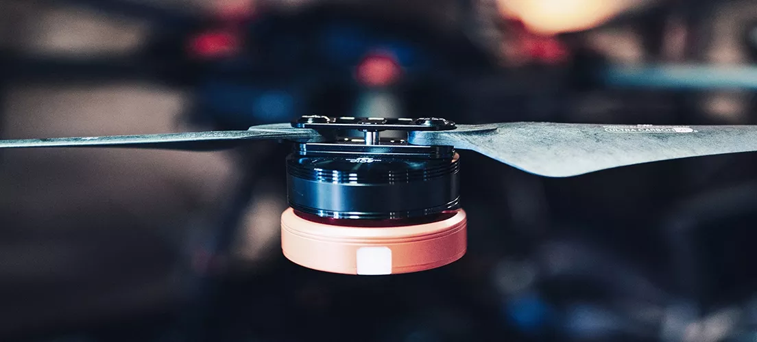 A propeller driven by an electric motor.